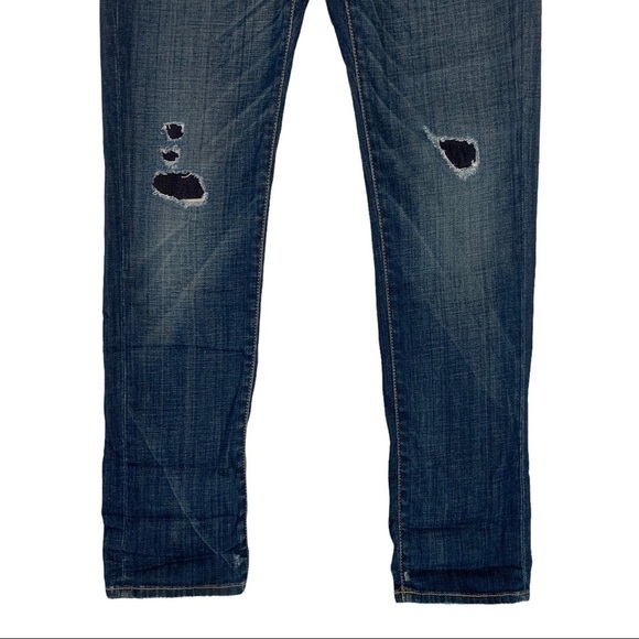 R13 Slouchy Distressed Slim Leg Denim Jeans Size 25 - Picture 4 of 9
